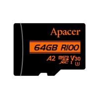 Карта памяти Apacer AP64GMCSX10U8-R 64GB с адаптером