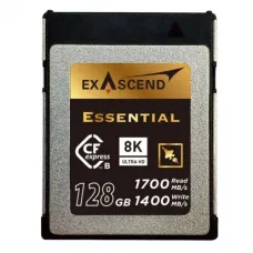 Карта памяти CFexpress Type B, 128Gb, Exascend Essential, 8K UltraHD, PCIe3.0, R1800/W1400