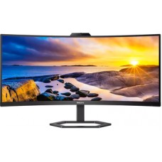 Монитор жидкокристаллический Philips 34E1C5600HE/01 LCD 34'' 21:9 3440x1440(UWQHD) VA, Curved, nonGLARE, 100 Hz, 300 cd/m2, H178°/V178°, 3000:1, 16.7M, 4ms, HDMI, DP, USB-C, USB-Hub, Height adj, Tilt, Speakers, 3Y, Black (34E1C5600HE/01)