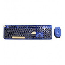 Клавиатура и мышь беспроводные, Aula AC306 Djona, Синий-чёрный, KeyBoard + mouse Wireless, 2AA, royal blue-black