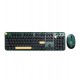 Клавиатура и мышь беспроводные, Aula AC306 Djona, Зеленый-чёрный, KeyBoard + mouse Wireless, 2AA, dark green-black