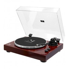 Проигрыватель виниловых дисков Music Public Kingdom TT53AT, Turntable 33/45 rpm, RCA/BT out, red-wood
