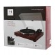 Проигрыватель виниловых дисков Music Public Kingdom TT53AT, Turntable 33/45 rpm, RCA/BT out, red-wood