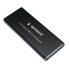 Коробка для M2" жестких дисков Gembird EEM2-SATA-1, черный, External Case M2 to USB 3.0, power via USB, black