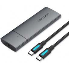 Внешний корпус SSD Vention KPGH0 <M.2 NVMe SSD Enclosure (USB 3.1 Gen 2-C) Gray Aluminum Alloy Type>