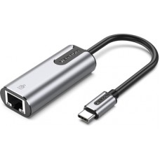 Адаптер USB Vention CFNHB <USB-C to Gigabit Ethernet Adapter 0.15M Gray Aluminum Alloy Type>