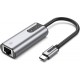 Адаптер USB Vention CFNHB <USB-C to Gigabit Ethernet Adapter 0.15M Gray Aluminum Alloy Type>