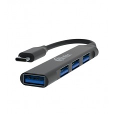 Концентратор USB 3.2 Ritmix CR-4401, Металл, Hub 4 port, Type-C, USB 2.0/3.0, Metal