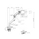 Настольный кронштейн с газлифтом Brateck LDT74-C012 для 1 монитора (17"-49") (LDT74-C012)