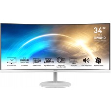 Монитор 34" MSI PRO MP341CQW VA 3440x1440 100Hz 1ms 3000:1 1500R 2xHDMI 1xDP 2x2W White