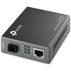 Оптический медиаконвертер FE WDM TP-LINK MC112CS <100BASE-TX to 100BASE-FX Single mode SC fiber Converter, Full-duplex,Tx:1310nm, Rx:1550nm, up to 20Km, switching power adapter, chassis mountable>