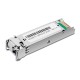 Оптический транссивер GbE SFP WDM Tp-Link TL-SM321B-2 <1000Base-BX двунаправленный оптический WDM-трансивер, интерфейс LC Simplex, 9/125 мкм одномод, TX:1310nm/RX:1550nm, 1,25 Гбит/с, DDM, до 2 км при использовании оптического волокна 9/125 мкм, рабоча