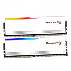 Комплект модулей памяти G.Skill RipJaws M5 RGB [F5-6400J3239G32GX2-RM5RW] DDR5, 64 GB, white, DIMM kit  F5-6400J3239G32GX2-RM5RW, (2x32G),32-39-39-102