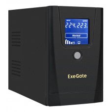 Блок бесперебойного питания ExeGate LLB-1000.LCD.AVR.1SH.2C13, UPS 1000VA/550W, 12V/9Ah*1, (1) Schuko + (2) C13