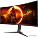 Монитор Игровой 34" AOC CU34G2XP/BK/01 VA 3440x1440 180Hz 430cd/m2 Curved 4000:1 1мс 2xHDMI 2xDP