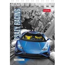 Блокнот "Hatber", 40л, А7, клетка, обложка мелованный картон, на гребне, серия "Автопанорама"