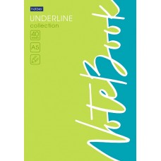 Блокнот "Hatber Premium", 40л, А5, клетка, ламинация, жёсткая подложка, отрывная склейка, серия "Underline"
