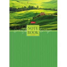 Бизнес-блокнот "Hatber", 120л, А4, клетка, 5 цветный срез, ламинация, твёрдый переплёт, серия "Зелёные долины"