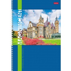 Тетрадь "Hatber", 96л, А4, клетка, на гребне, серия "Великолепные замки"