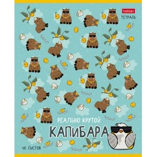 Тетрадь "Hatber", 48л, А5, клетка, на скобе, серия "Реально крутой капибара"