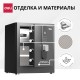 Сейф DELI "AE580-Z" биометрический + электронный замок + ключ, 450х380х320 мм, 22 кг, черный