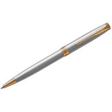 Ручка шариковая Parker "Sonnet Stainless Steel GT", 1,0 мм, черная