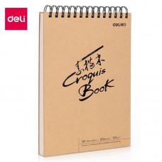 Скетчбук DELI "Croquis", 18,8х26 см, 60 л., 160 г/кв.м., жесткая подложка, на спирали