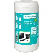 Салфетки чистящие универсальные OfficeClean 100 шт в тубе