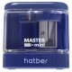 Точилка электрическая "Hatber Master Mini", 1 отверстие, система контроля заточки, с запасным лезвием, питание от батареек AA, в блистере