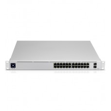 Коммутатор 24 port 10/100/1000M, Ubiquiti USW-24,  2SFP, rack