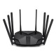 Маршрутизатор беспроводной AX6000 GbE Mercusys MR90X Wi-Fi 6 <Wi-Fi 6 AX6000 Dual Band Wireless Gigabit Router, 4804 Мбит/с 5 GHz 11ax + 1148Mbps 2.4GHz 11ax, cовместим со стандартами Wi-Fi 802.11a/b/g/n/ac/ax, 1 порт WAN/LAN 2,5 Гбит/с, 1 GbE порт WAN