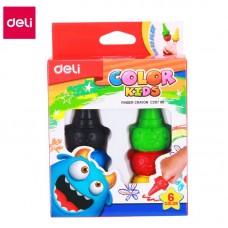 Мелки восковые Deli "Color Kids", 6 цветов, картон (044-20790)