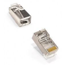 Коннектор RJ-45 ExeGate PL45-C5-8P8C-SH-100, упаковка, Connector Cablexpert Cat.5e, for FTP, (в пакете 100 штук)