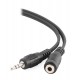 Аудиокабель Cablexpert CCA-423-5M, Черный, Cable Audio, 3.5mm/m - 3.5mm/f, 5m, black