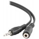 Аудиокабель Cablexpert CCA-423, Черный, Cable Audio, 3.5mm/m - 3.5mm/f, 1.5m, black