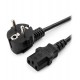 Кабель питания, Cablexpert PC-186-1M, 1м, Черный, Cable power, Schuko - C13, black