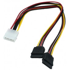 Конвертер Molex 4pin-2 x Sata power, Cable internal SATA, for 2 HDD, Cablepert CC-SATA-PSY-0.3M