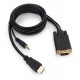 Конвертер HDMI m -> D-Sub (VGA) m + audio, Cablexpert A-HDMI-VGA-03-6, Converter, 1,8 м, black