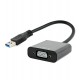 Конвертер Cablexpert AB-U3M-VGAF-01, Черный, Converter USB 3.0 m -> D-Sub (VGA) f, black