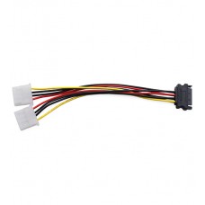 Кабель Sata 15pin  -> 2xMolex 4pin, Cablexpert CC-SATA-2MOLEX-20CM, Cable converter for power supply