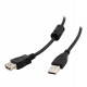 Кабель USB, Cablexpert CCF-USB2-AMAF-15, 4.5m, Cable (удлинитель) Type Am- Af, USB 2.0, black