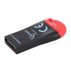 Картридер Gembird FD2-MSD-1, FlashCard reader MicroSD, USB 2.0, external, black