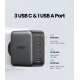 Зарядное устройство Ugreen CD226 USB-A+3*USB-C 100W GaN Tech Fast Charger, 40747