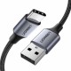 Кабель UGREEN US288 USB-A 2.0 to USB-C Cable Nickel Plating Aluminum Braid 0.5m (Black)