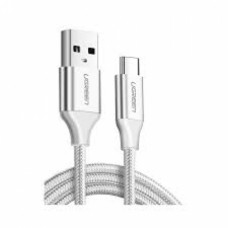 Кабель UGREEN US288 USB-A 2.0 to USB-C Cable Nickel Plating Aluminum Braid 0.25m, White, 60129