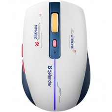 Мышь Defender Dila MM-282 LED, Голубой, Mouse Wireless, Optical 800-1600 dpi, 6 buttons USB, Blue, (52282)