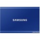 Внешний SSD  500Gb Samsung T7 USB 3.2 Gen.2 (10 Гбит/c)  AES 256, Синий, MU-PC500H/WW