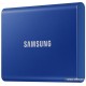 Внешний SSD  500Gb Samsung T7 USB 3.2 Gen.2 (10 Гбит/c)  AES 256, Синий, MU-PC500H/WW