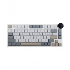 Клавиатура USB, Royal Kludge RK N80, KeyBoard mechanical, Red switch, 80 keys, 2,4/BT/cable, LCD, Pearly Dawn