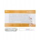 Клавиатура USB, Royal Kludge RK N80, KeyBoard mechanical, Red switch, 80 keys, 2,4/BT/cable, LCD, Pearly Dawn